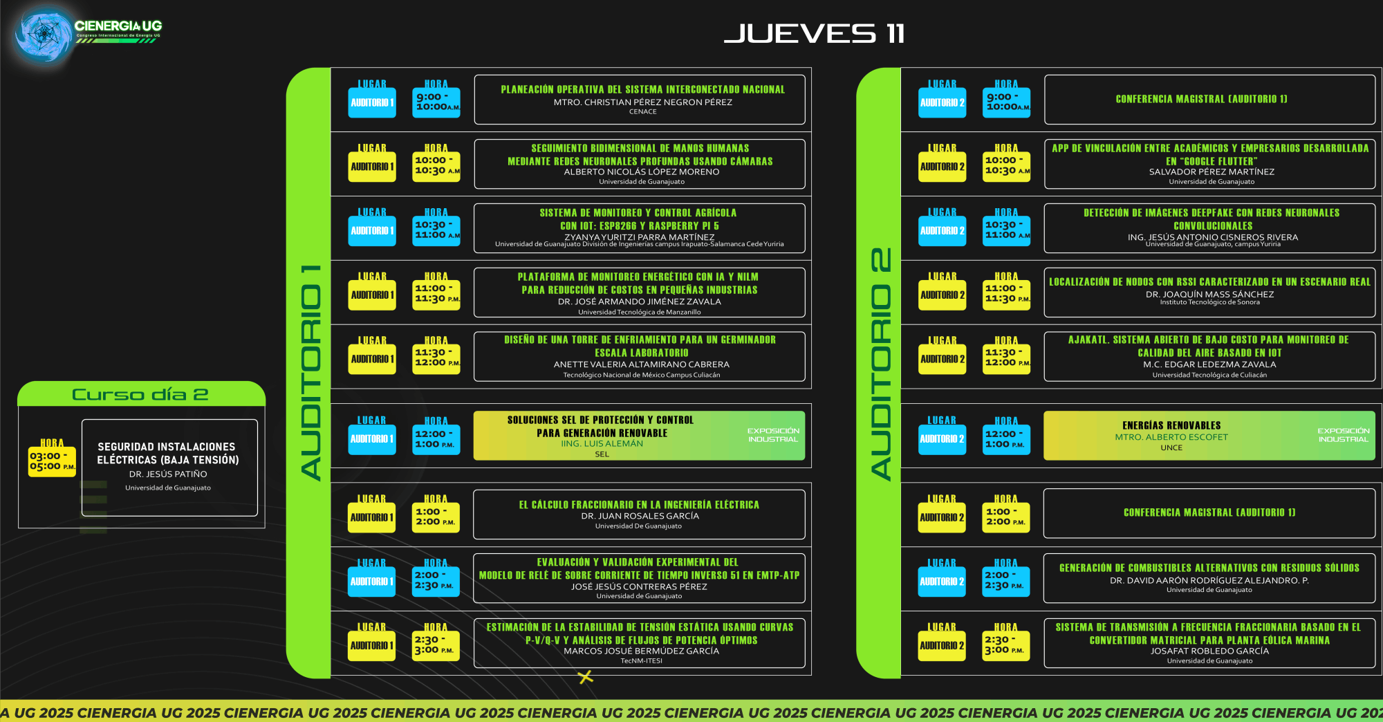 Programa del jueves